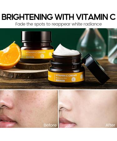 Vitamin C Face Cream Moisturiser Anti Wrinkle Anti Aging Cream With Hyaluronic Acid & Vitamin E Day & Night Cream For Women And Men Brightening Hydrate Restore&Boost Collagen 30g - Buy Online on GoSupps.com