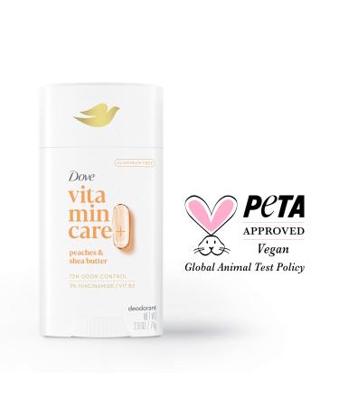 Dove VitaminCare+ Aluminum Free Deodorant Stick for 72H Odor Protection Peaches & Shea Butter Breathable Deodorant for Women 2.6 oz Peaches + Shea Butter 2.6 Ounce (Pack of 1) - Buy Online on GoSupps.com