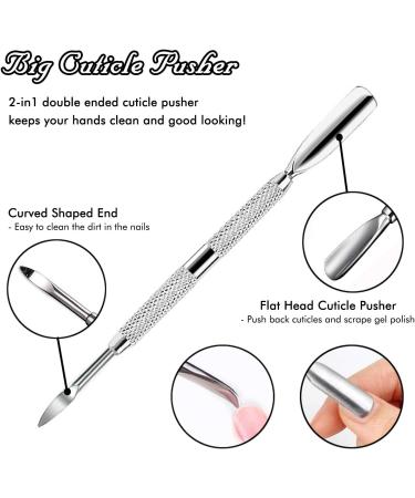 4 Pcs Cuticle Trimmer Set - Nail Cuticle Pusher, Cutter, Nipper, Clipper, Dead Skin Remover - Manicure Pedicure Tools for Fingernails and Toenails - Buy Online on GoSupps.com