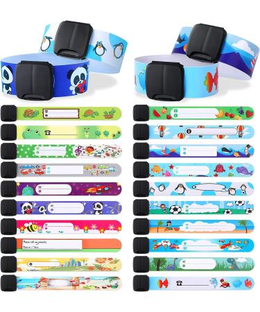 20 pieces of emergency bracelet for children children safety bracelet anti-loss safety id bander reusable SOS bracelet adjustable waterproof for young girls toddlers baby - Buy Online on GoSupps.com