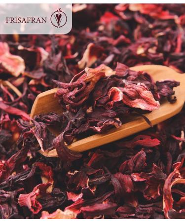  FRISAFRAN FRISAFRAN | Organic Dried Hibiscus Flowers 400g | Organic Hibiscus | Loose Leaf | Jamaican Flower | Detoxifying Draining Infusion | Hibiscus Tea | Iced Tea | Infusion and Herbal Tea | Jamaican Water | Pure Hibiscus - Buy Online on GoSupps.com
