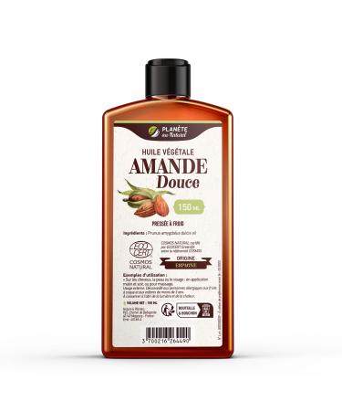 Sweet ALMOND Oil 150 ml - Cosmos Natural - Planète au Naturel - Cold pressed - Hair, skin, face