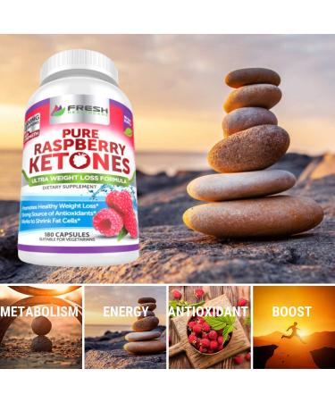 100% Pure Raspberry Ketones Max 1000mg - 3 Month Supply - Weight Loss Supplement - Energy Boost - 180 Capsules - Buy Online on GoSupps.com