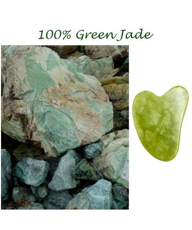Gua Sha Gua Sha Facial Tool Guasha Tool for Face Guasha Natural Jade Stone Light Green - Buy Online on GoSupps.com