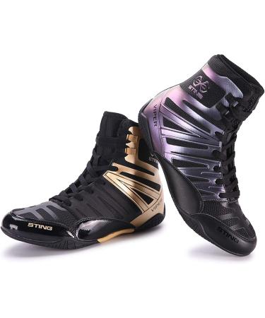 Amoda Men's High-Top Non-Slip Boxing & Wrestling Shoes - Size 9.5 Purple - Buy Online on GoSupps.com