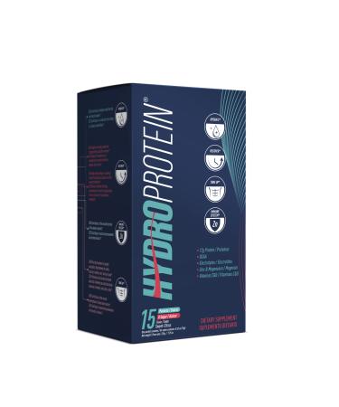 HYDROPROTEIN: Recovery & Hydration Sport Supplement | 15 Packets | 12G Protein PER Pack.