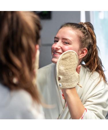 Chinchilla Organic Cotton & Hemp Peeling Glove | Gentle Body & Face Scrub | Eco-Friendly Shower Sponge | International Shipping Available - Buy Online on GoSupps.com