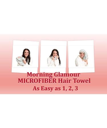 Morning Glamour LLC Microfiber Hair Towel - Silver | Quick-Dry & Lightweight Hair Care | Shop Internationally - Buy Online on GoSupps.com