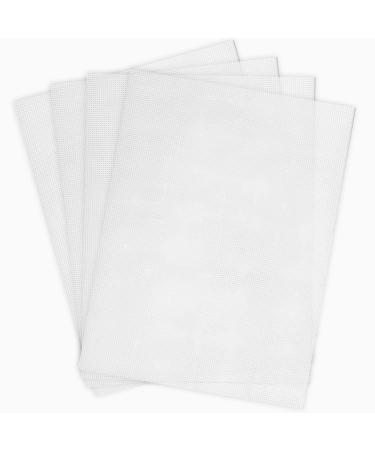 Caydo 4 Pieces 14 Count Plastic Mesh Canvas 14 CT Plastic Aida for Cross Stitch Making Jewelry Organizer and 3D Models (8 X 11 Inch) Clear White