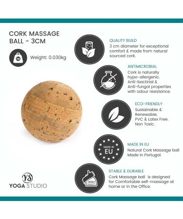 Unbranded Cork Massage Balls for Trigger Point Therapy | Yoga Studio Deep Tissue Relief - 3cm - Buy Online on GoSupps.com