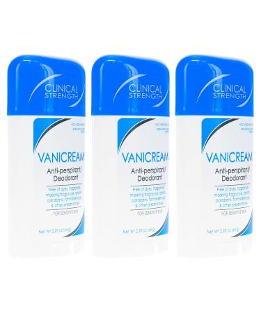 Vanicream Anti-Perspirant Deodorant Clinical Strength for Sensitive Skin 2.25oz - Pack of 3 - Buy Online on GoSupps.com
