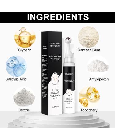 Milia Remover Treatment Serum Spot Treatment for Clear Skin Acne Serum for Eye & Face Easy to carry (1 count pack of 30ml) (black) - Buy Online on GoSupps.com
