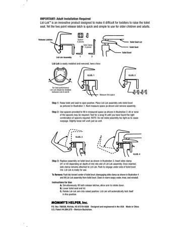 Lid-Lok Toilet Seat Safety Latch White - Mommy's Helper 1-Pack - Buy Online on GoSupps.com