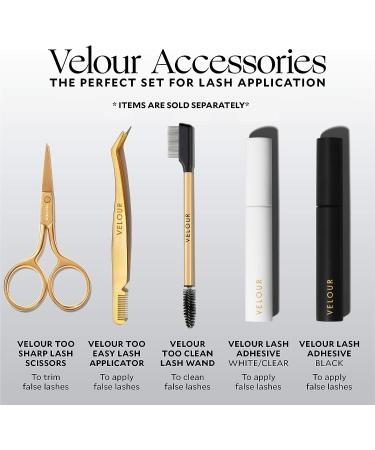 Velour Too Sharp Gold Stainless Steel Lash Scissors - Small Hair Scissors for Brows, False Lashes & Facial Hair - Pointed Tip Cutter - Buy Online on GoSupps.com
