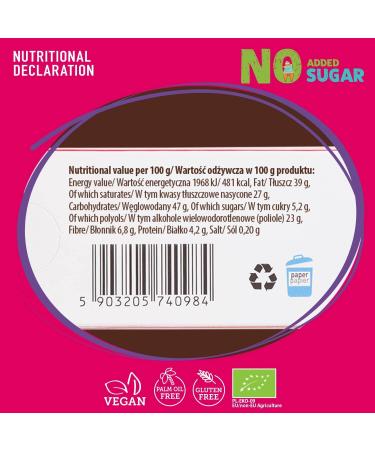  SUPER FUDGiO SUPER FUDGiO Organic Chocolate Bars | Organic & Sugar Free Sweets | Vegan - Gluten Free | Sugar Free Chocolate Snack | Coconut Chocolate - 9 Pack - Buy Online on GoSupps.com