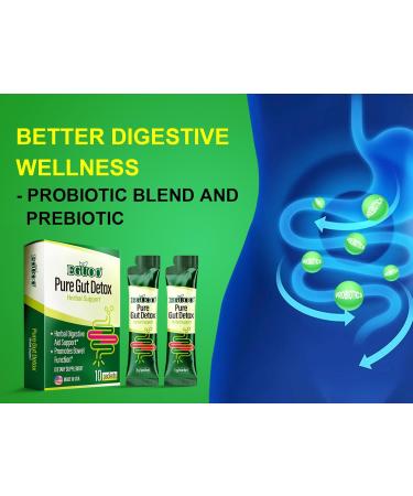 Pure Gut Detox - Colon Cleanse Cleanser Detox Cleanse Gut Cleanse for Women Men with Senna Cascara Sagrada Digestive Enzymes Probiotic Blend and Prebiotic - Bloating and Constipation Relief - Buy Online on GoSupps.com