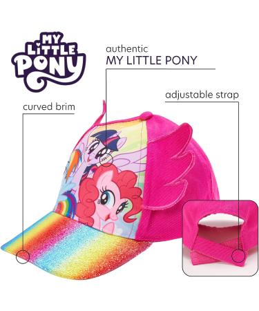 Hasbro My Little Pony Rainbow Dash Baseball Cap with Dimensional Ears | Age 4-7 | Pink Cotton | Little Girls Accessories - Buy Online on GoSupps.com