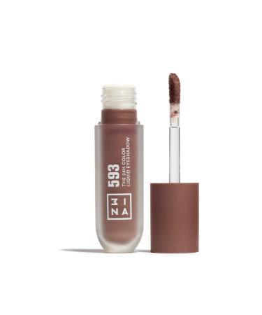 3INA MAKEUP The 24H Color Liquid Eyeshadow 593 deep taupe liquid eyeshadow 24 hours long lasting waterproof formula light and creamy texture vegan not tested on animals