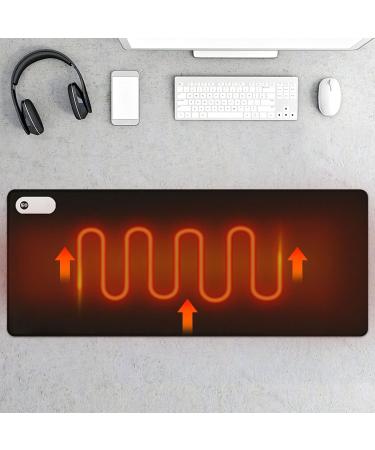 Warm Desk Pad - Large Heated Surface 3 Speed Control Waterproof Electrical Foot Warmer for Gaming & Desk Protection - Black One Size - Buy Online on GoSupps.com
