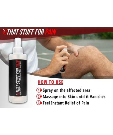 Pain Relief Spray - Natural Back, Muscle, Headache, Knee & Joint Pain Relief - 250ml - Buy Online on GoSupps.com