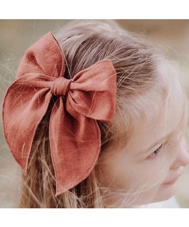 8-Piece Handmade Hair Loop Set for Toddlers - Red Cotton Accessories for Girls & Babies - Buy Online on GoSupps.com