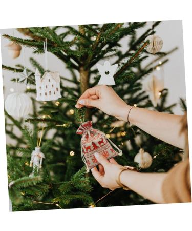 Alipis 1 Set Christmas Calendar Christmas Banner Wooden Decor Xmas Favor Bags Cotton Small Cloth Bag - Buy Online on GoSupps.com