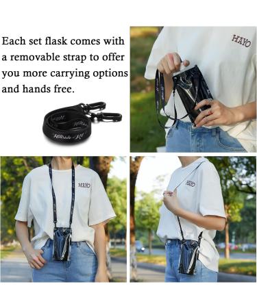 8oz Hillside-Kit Plastic Flasks - Concealable & Reusable Drink Bags, Leak-Proof & BPA-Free for Travel & Outdoor Sports - Black - Buy Online on GoSupps.com