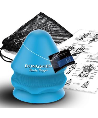 Dongshen triggerpunkt trigger - original Sticky trigger with suction cup for muscle pain and tension of the shoulder neck arms back and legs trigger point presser blue