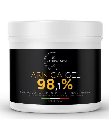 Natural Novi Arnica for Man 98.1% New Maxi Bottle 550ml Hyaluronic Acid Glucosamine Vitamin E Gaulteria Strong Natural Arnica Gel with Mint and Lavender