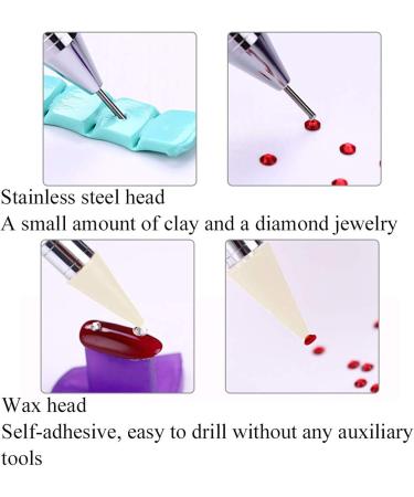 BANGSUN Rhinestone Picker Dotting Pen - Double Ended Nail Art Tool for Beads & Dotting - 1 Piece - Buy Online on GoSupps.com