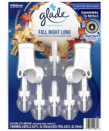 S C JOHNSON Glade Plugins Fall Night Long 2 Warmers and 6 Refills