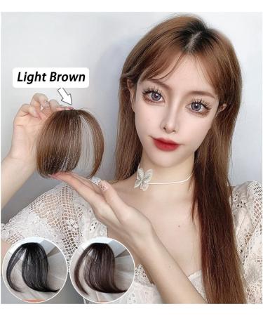 Bangs Hair Clip Clip in Bangs Thin Natural Fake Fringes Hairpiece Front Clip on Air Bangs Straight Fringe Bang Hair Extensions Fake Hair Pieces for Women Bangs Clip in Hair (Color : Light brown) - Buy Online on GoSupps.com