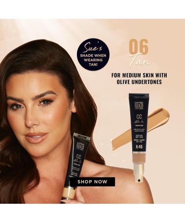  Dripping Gold CC Me In Tan CC Cream Face Coating Moisturizing Adjustable Opacity SPF 30 Sun Protection Skin Enhancement Mattifying Skin Care Formula Vegan - Buy Online on GoSupps.com
