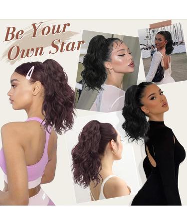 BARSDAR 14'' Dark Brown Claw Clip Ponytail Extension - Curly Wavy Synthetic Hairpiece for Girls - Daily and Halloween Wear - Thick and Soft - Pack of 1 - Buy Online on GoSupps.com