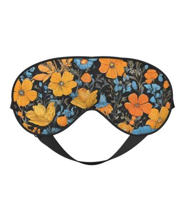 Sleep Mask Eye for Women Men Reusable Soft Blackout Eye Masks Covers for Night Better Sleep Travel Camping Road Trip Essentials Gifts for Him Her - Hippie Pattern