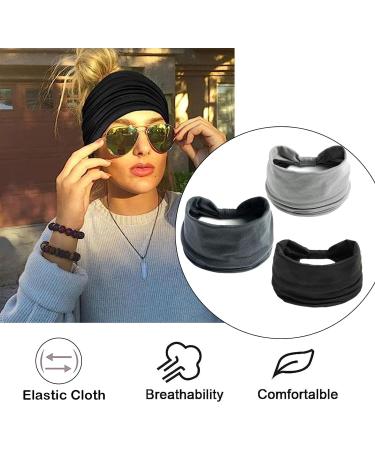 3Pcs Headbands for Women'S Hair Elastic Headband Women'S Hair Bands for Women Knotted Wide Scarfs Hairbands Elastic Fashion Yoga Hair Accessories for Women fnd Girls - Buy Online on GoSupps.com