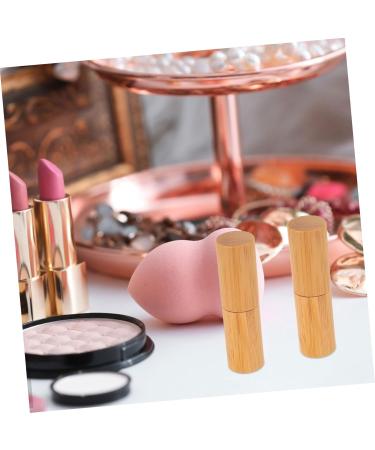  MAJORMENCH 2 Bamboo Lipstick Lip Gloss Container Empty and Refillable Lip Balm Tubes for DIY Makeup Portable Empty Tubes DIY Lipstick Container - Buy Online on GoSupps.com