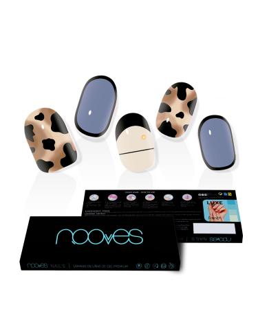 NOOVES NOOVES NAILS Premium Precurated Gel Nail Sheets - Cheetah Passion - Nail Art | Semi-Permanent Gel Nail Strips | Semi-Permanent Gel Nail Stickers | Gel Nail Stickers | Gel Nails