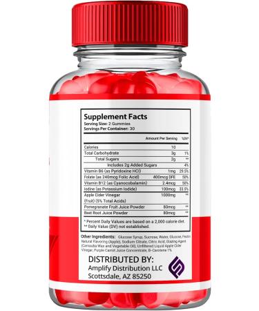 Buy Fit Flare Keto ACV Gummies (3 Pack) - 1000MG Apple Cider Vinegar Supplement with Vitamin B12 Folate & Beet Root - Advanced Formula for Weight Management - International Shipping Available - Buy Online on GoSupps.com