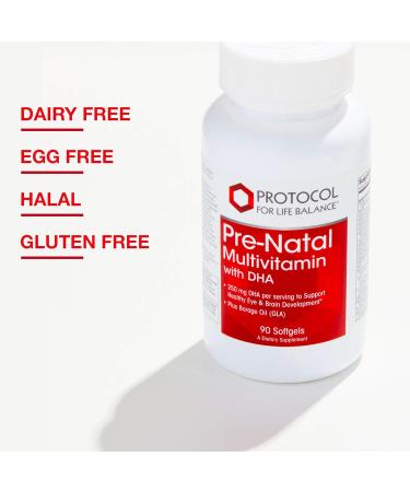 Protocol Pre-Natal Multivitamin with DHA - Pregnancy & Lactation Supplements - 90 Softgels - Buy Online on GoSupps.com