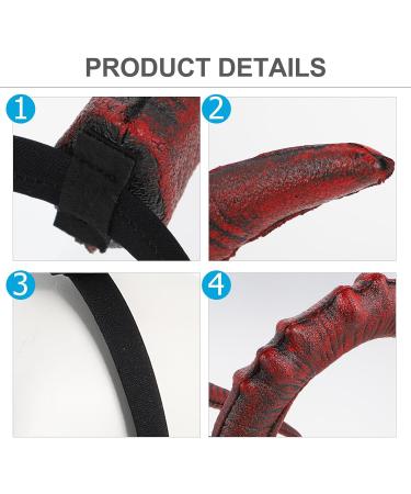 Housoutil Demon Horn Headband Halloween Devil Horns Gothic Black Devil Horns Halloween Cosplay Ox Horn Hair Accessories for Women Men Kid - Buy Online on GoSupps.com