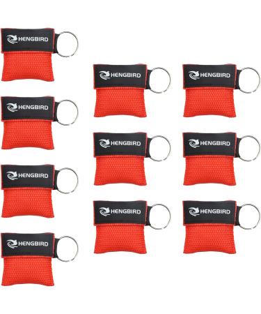 Beating Mask Key Rings | CPR Face Shield & First Aid Ventilation Masks for Adults & Kids | Emergency Cloth Pocket Mask for AED Training (Red 10 Pack) - Buy Online on GoSupps.com