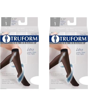 Truform Compression Knee High Stockings 8-15 mmHg - Beige Large (2 Pack) for Optimal Support & Style - Buy Online on GoSupps.com