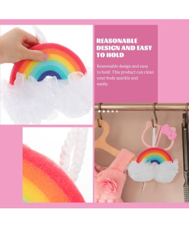 Kisangel Rainbow Bath Balls - 4 Pcs Colorful Bath Sponge & Scrubber - Perfect for Rainbow Parties & Shower Decorations - Buy Online on GoSupps.com