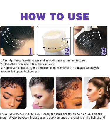 MagiForeig Hair Finishing Stick Purple Hair Wax Stick Stick Hair Wax Professional Modeling Broken Hair Gel Hairstyle Moisturizing Wax 40g Purple - Buy Online on GoSupps.com