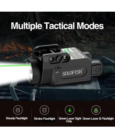 SOLOFISH 500lm Pistol Laser Light Combo Green/Blue Laser Beams - Glock 17 19 Compatible - Buy Online on GoSupps.com