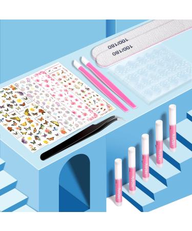 720PCS Almond Press on Nails Medium MORGLES - 24 Colors False Nails with Glue Adhesive Tabs, Tweezer, Medium Glossy Almond -10 Sizes - Buy Online on GoSupps.com