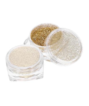 DOITOOL Loose Pigment Eyeshadow 2pcs Eye Shadow Glitter Eyeshadow Glitter Powder Highlighter Loose Loose Eyeshadow Glitter 1 count (Pack of 1) Golden