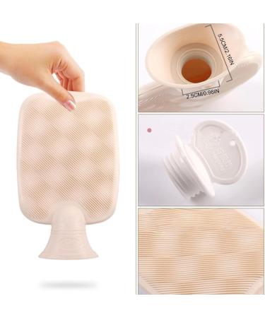Large 1000ml Heat Bottle | Reusable Hot Water Bag with Plush Cover | Portable Warm Compress for Winter & Cold Weather | Ideal Hand & Foot Warmer - Buy Online on GoSupps.com