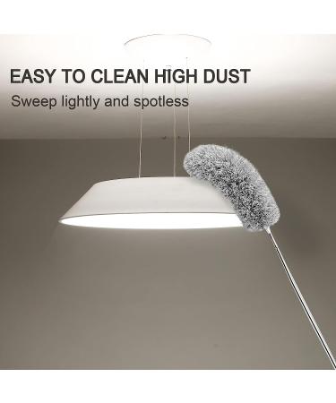 VMVN Microfiber Duster with Extension Pole - Reusable Ceiling Fan & Blade Cleaner | Gray - Buy Online on GoSupps.com